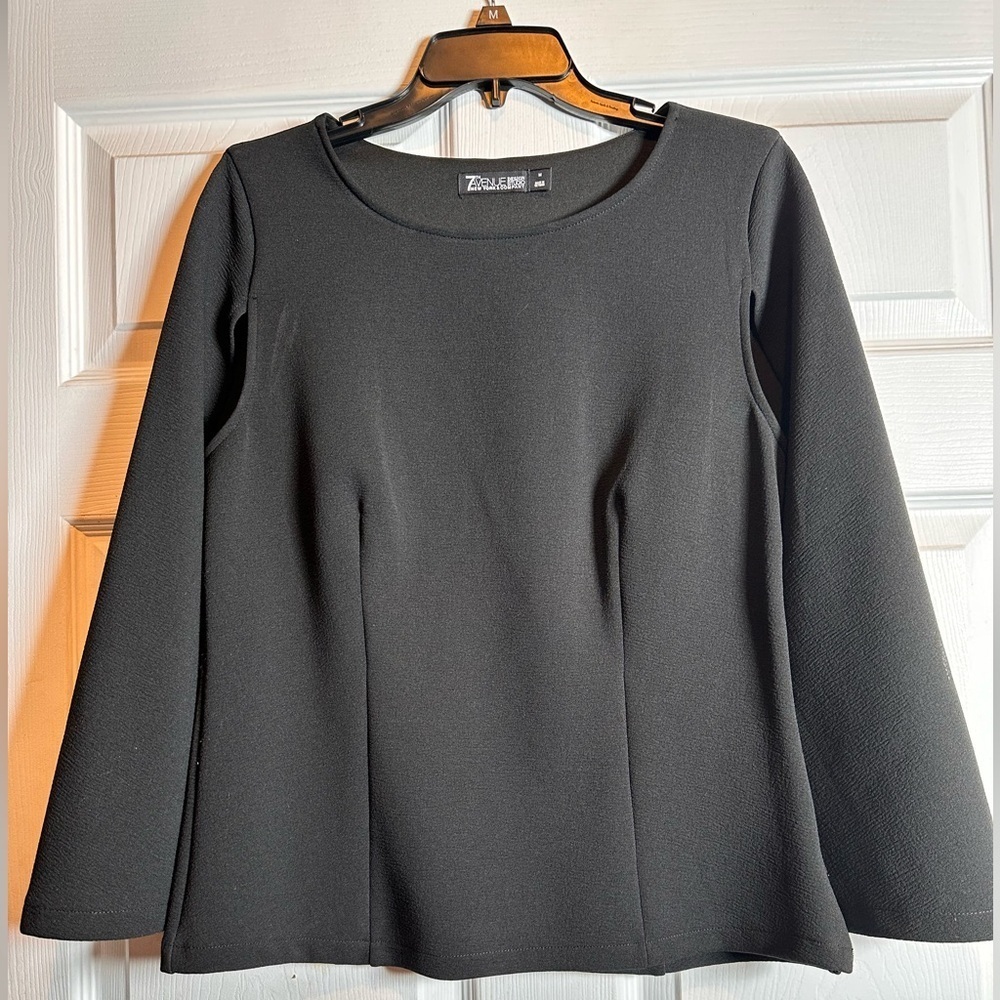 NWT New York and Company black cape over shirt womens SZ M